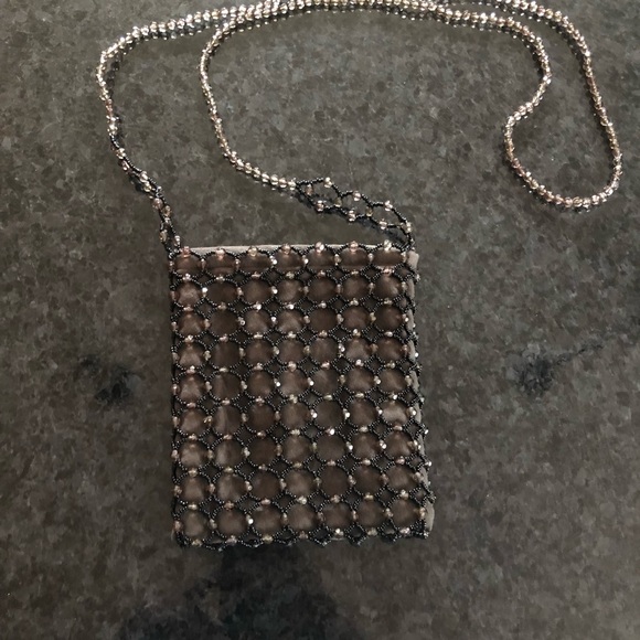 Beaded small crossbody evening Bag olive green - Picture 2 of 8